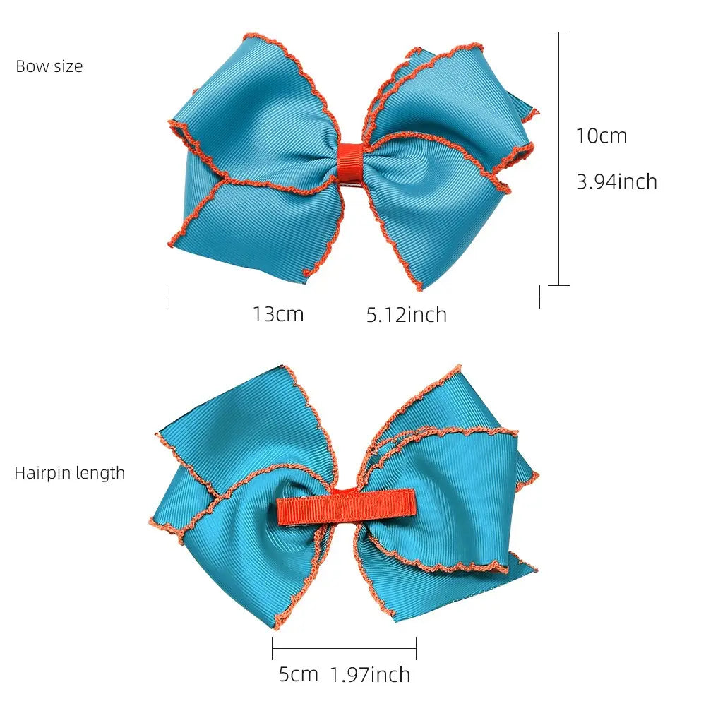 SCALLOP TRIM GRANDE BOW - SANTA