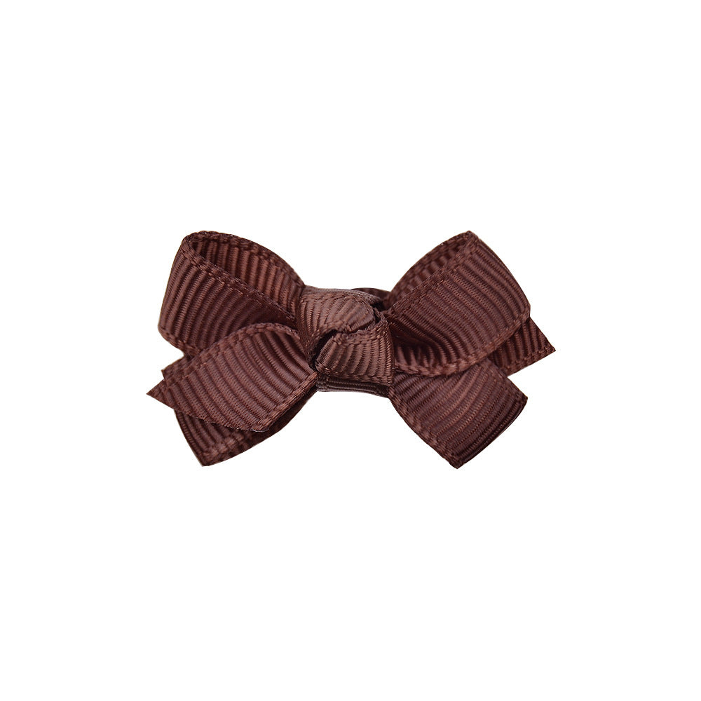 ITTY BITTY BOW CLIP SET OF 2 CLIPS - COCOA