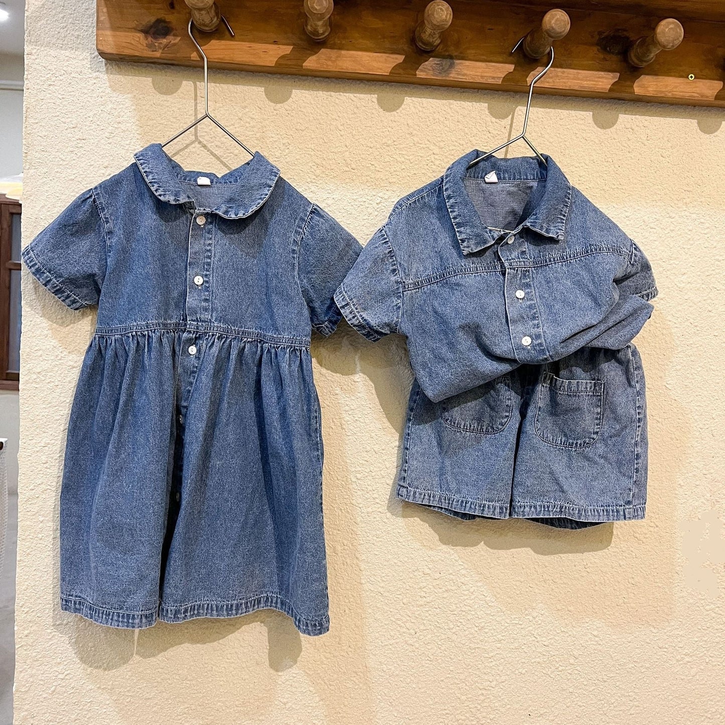 SHORT/SHIRT SET OR DENIM SUPER OVERSIZED DRESS