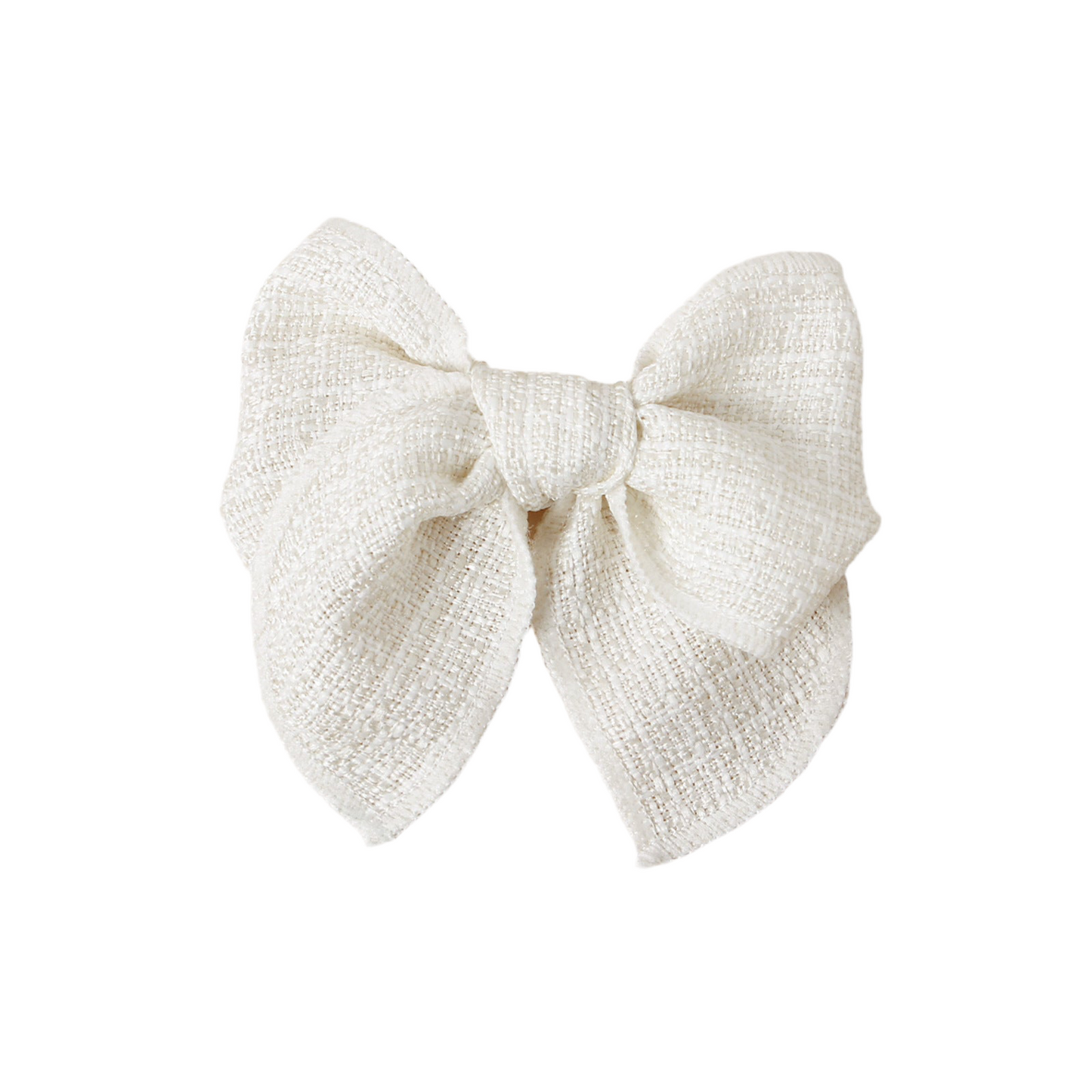 TWEED BOWS - SNOW WHITE