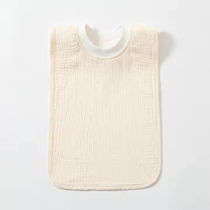 PULLOVER COTTON MUSLIN BIB - LEMON