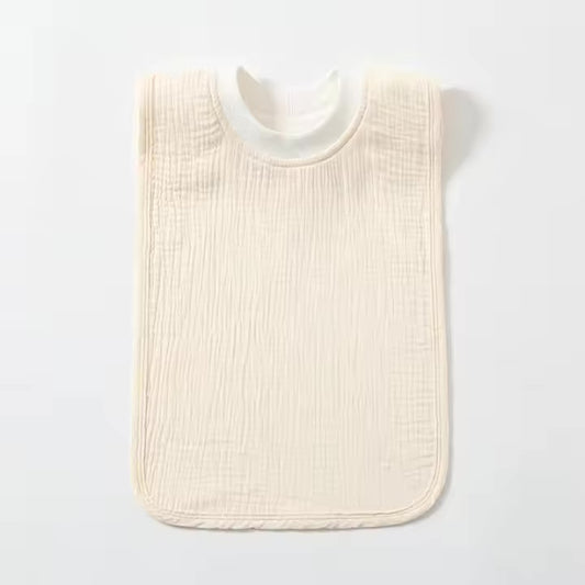 PULLOVER COTTON MUSLIN BIB - LEMON