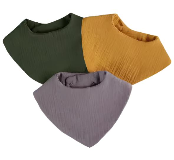 3 PACK BANDANA BIB - SAFARI