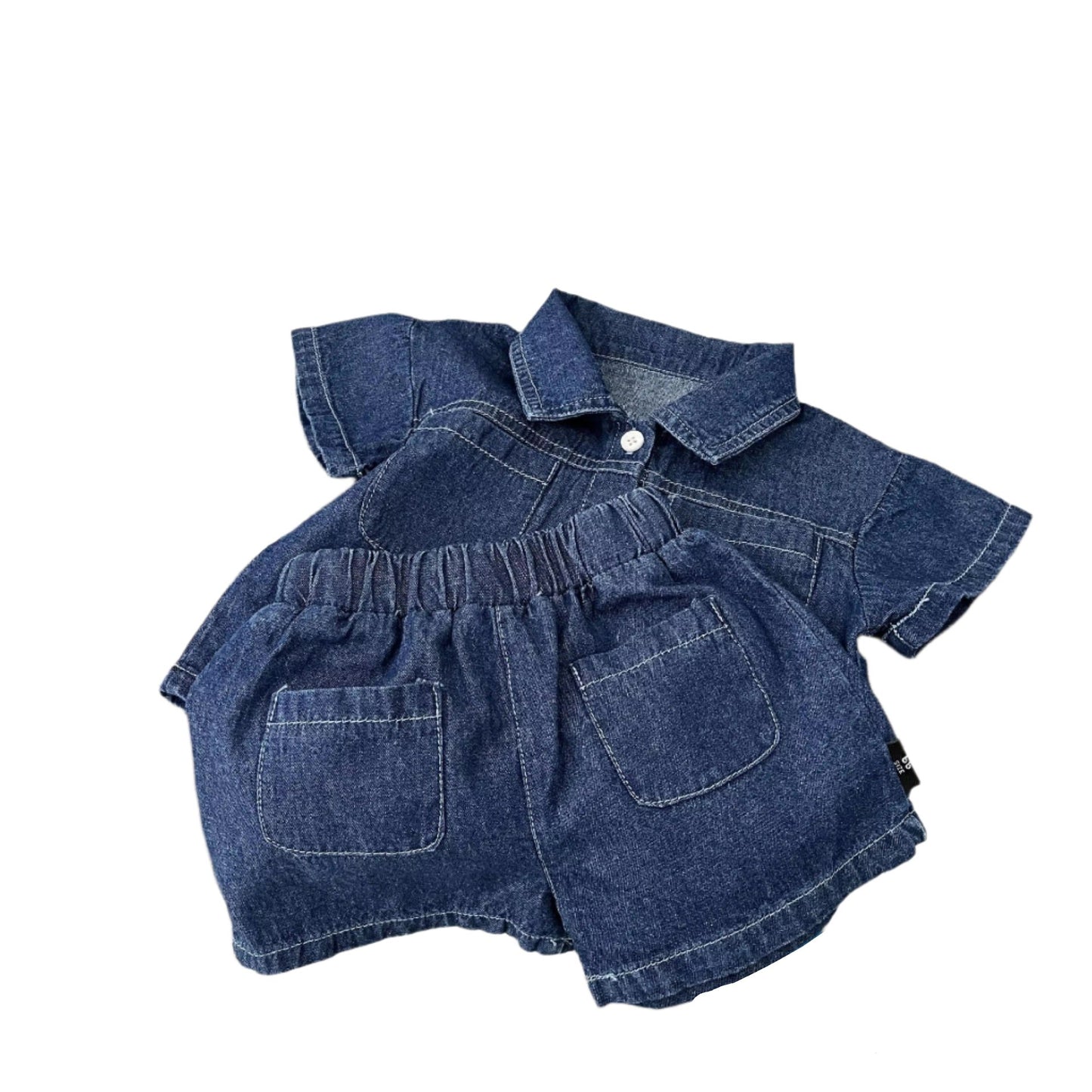 DENIM SHORT SET