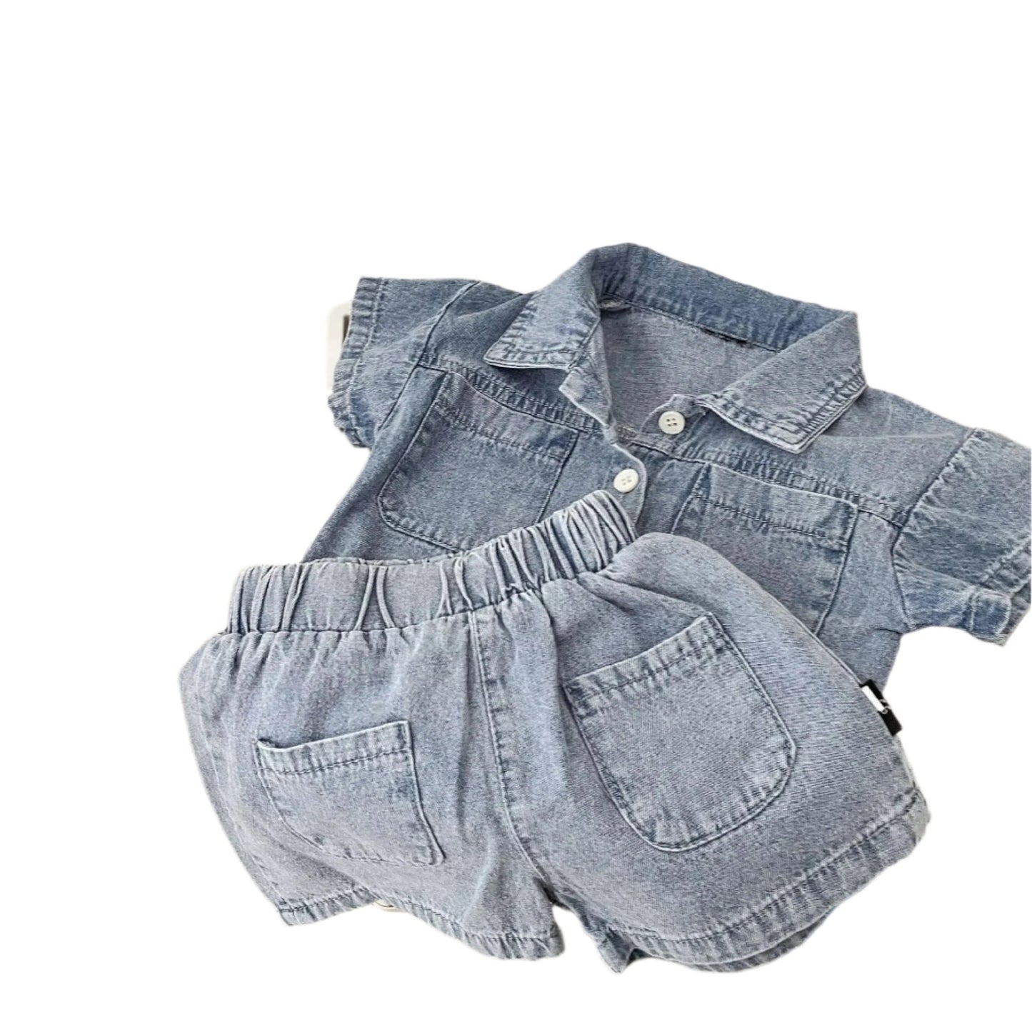 DENIM SHORT SET