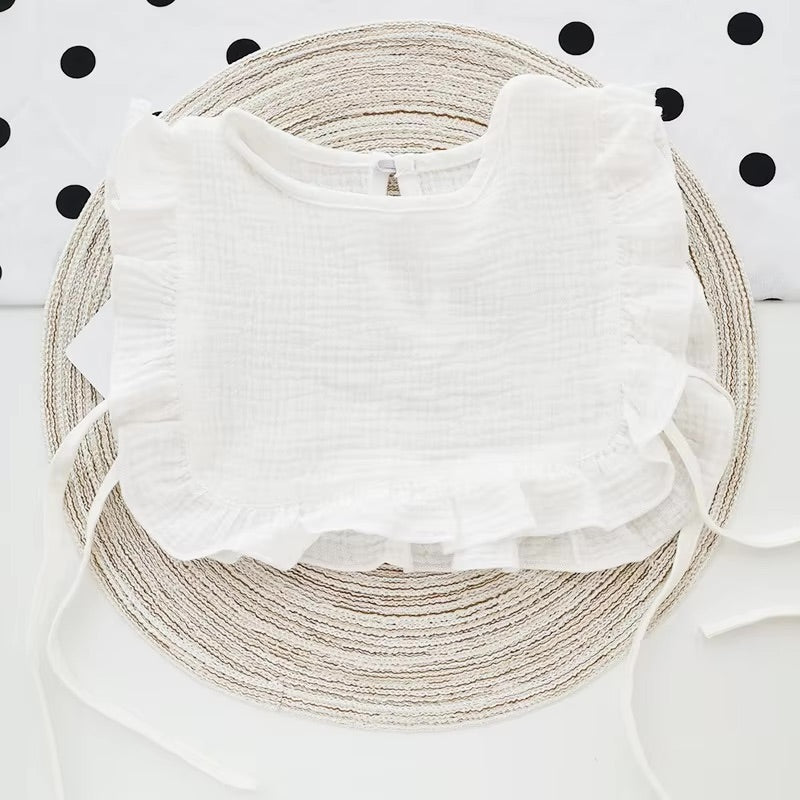 SMOCK FRILL BIB - SNOW