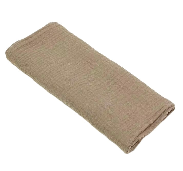 4 LAYER ORGANIC COTTON BURPING TOWEL - COCOA