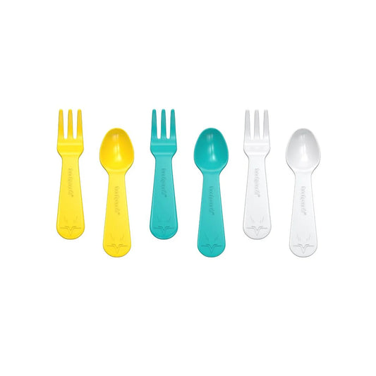 LUNCH PUNCH FORK AND SPOON SET - YELLOW