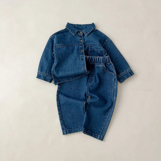 DENIM LONG SLEEVE 2 PIECE SET