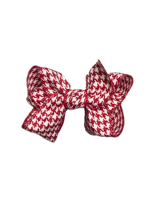 HOUNDSTOOTH BOW - RED