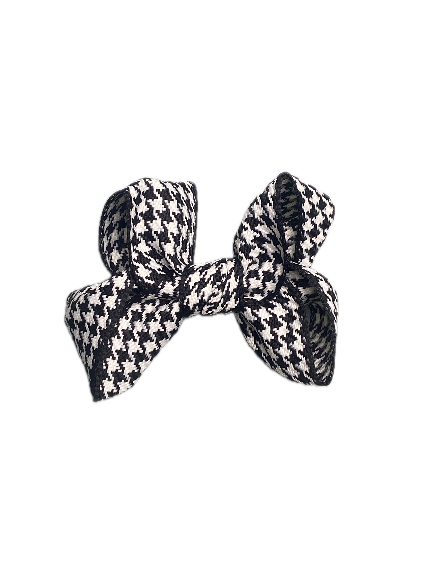 HOUNDSTOOTH BOW - BLACK