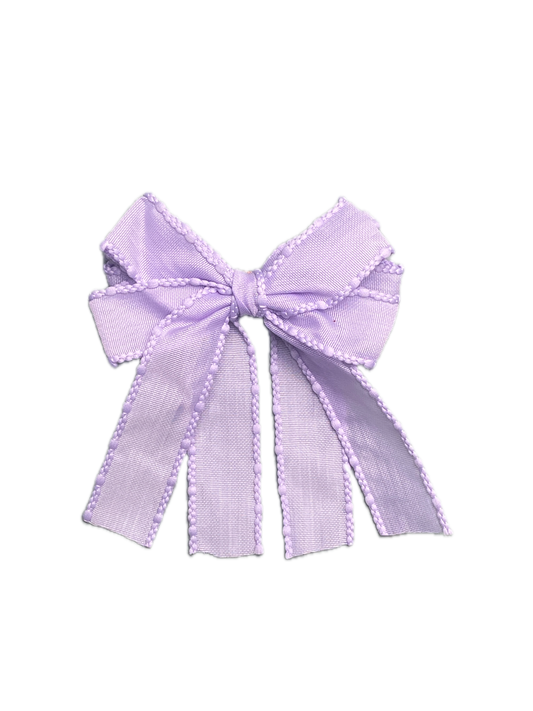 BUBBLE EDGE HAIR BOW - LILAC