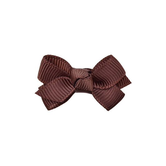 ITTY BITTY BOW CLIP SET OF 2 CLIPS -  COCOA