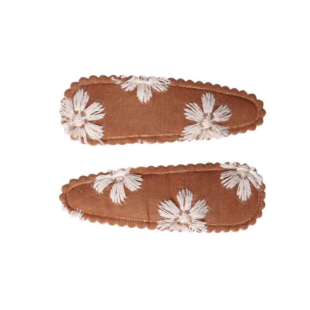 SET OF 2 HAIR CLIPS - BROWNIE