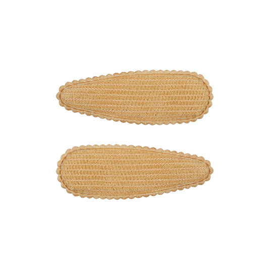 SET OF 2 HAIR CLIPS - MUSTARD