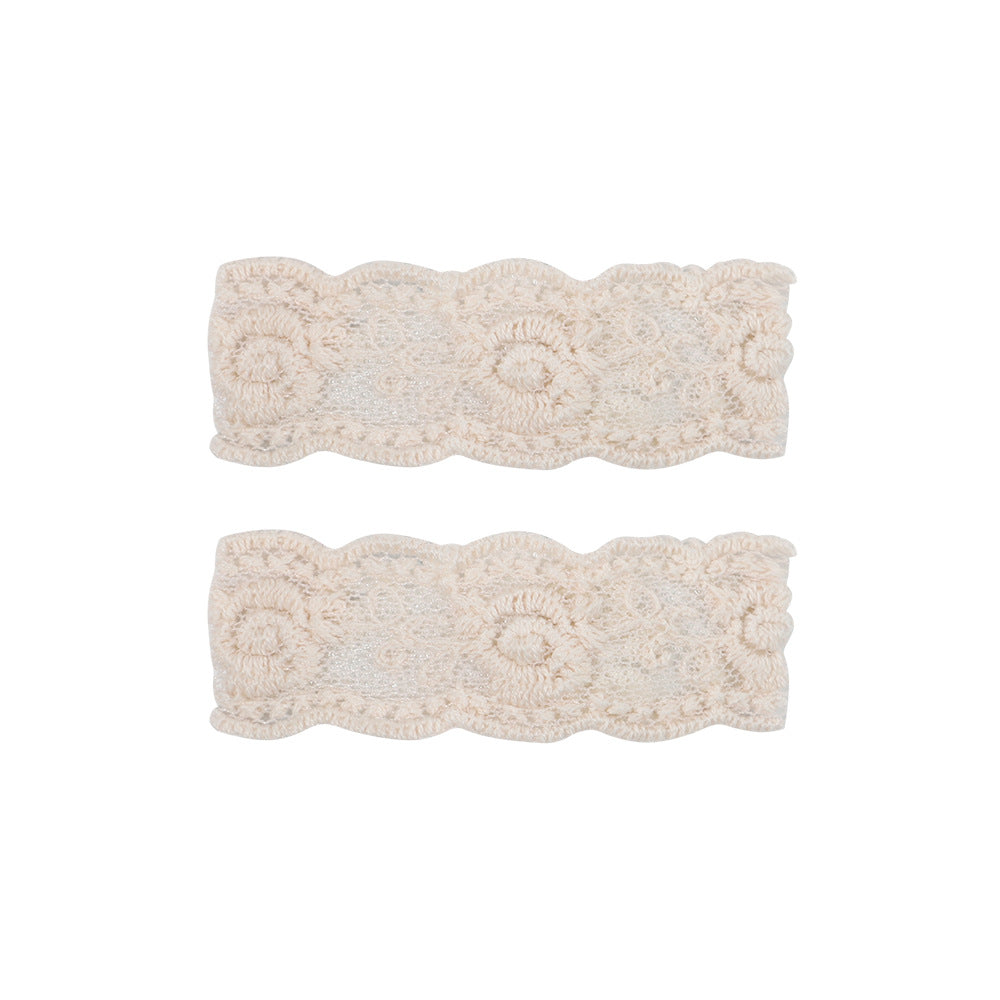 SET OF 2 HAIR CLIPS - ROSE LACE