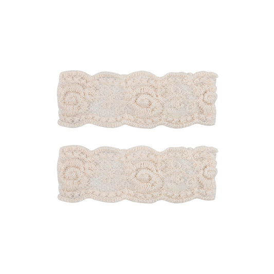 SET OF 2 HAIR CLIPS - ROSE LACE