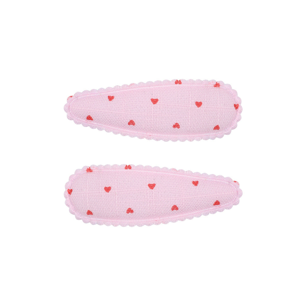 SET OF 2 HAIR CLIPS - STRAWBERRY KISSES