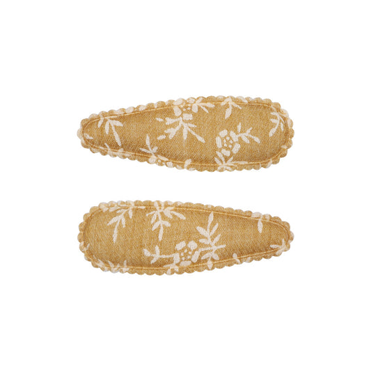 SET OF 2 HAIR CLIPS - WHEAT