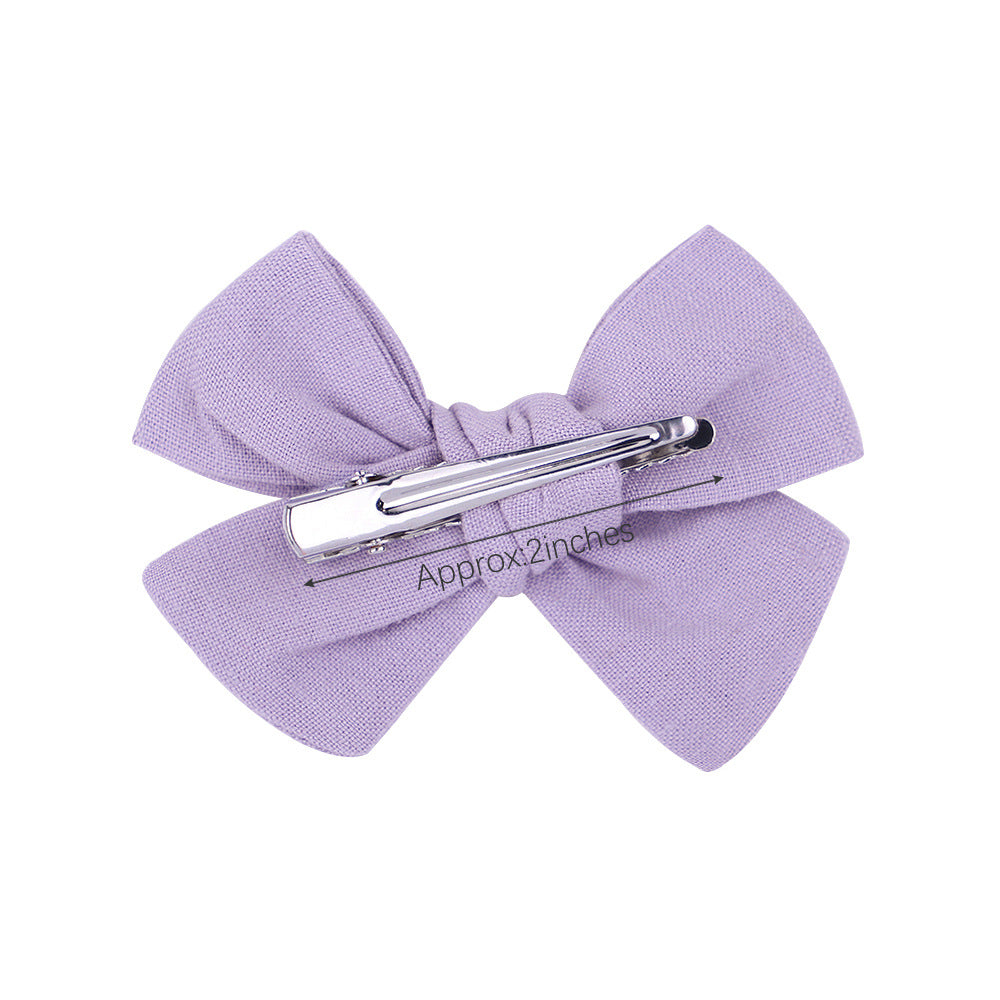 LINEN - SET OF 2 BOW CLIPS