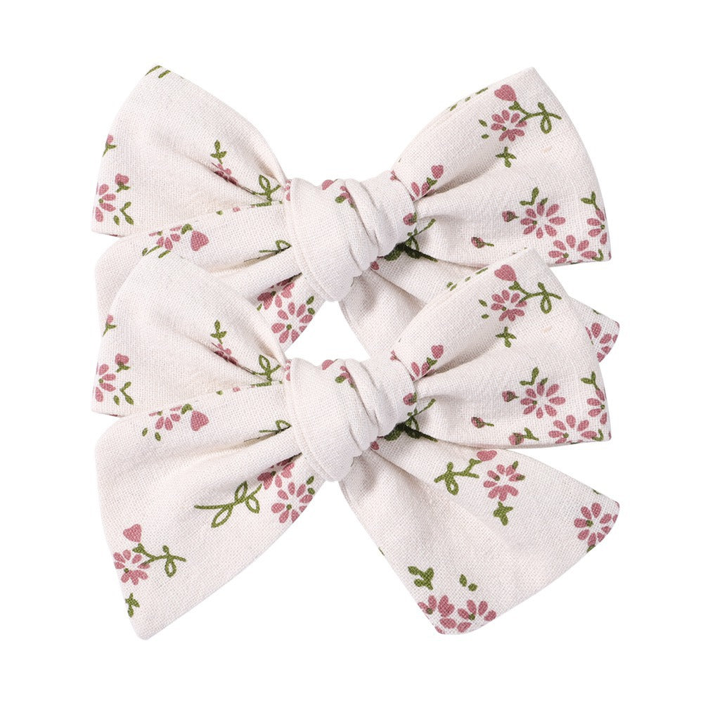 FLORA - SET OF 2 BOW CLIPS