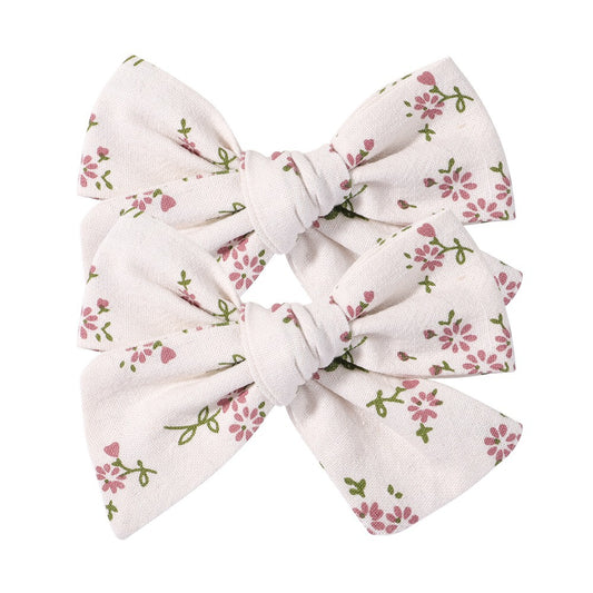 FLORA - SET OF 2 BOW CLIPS