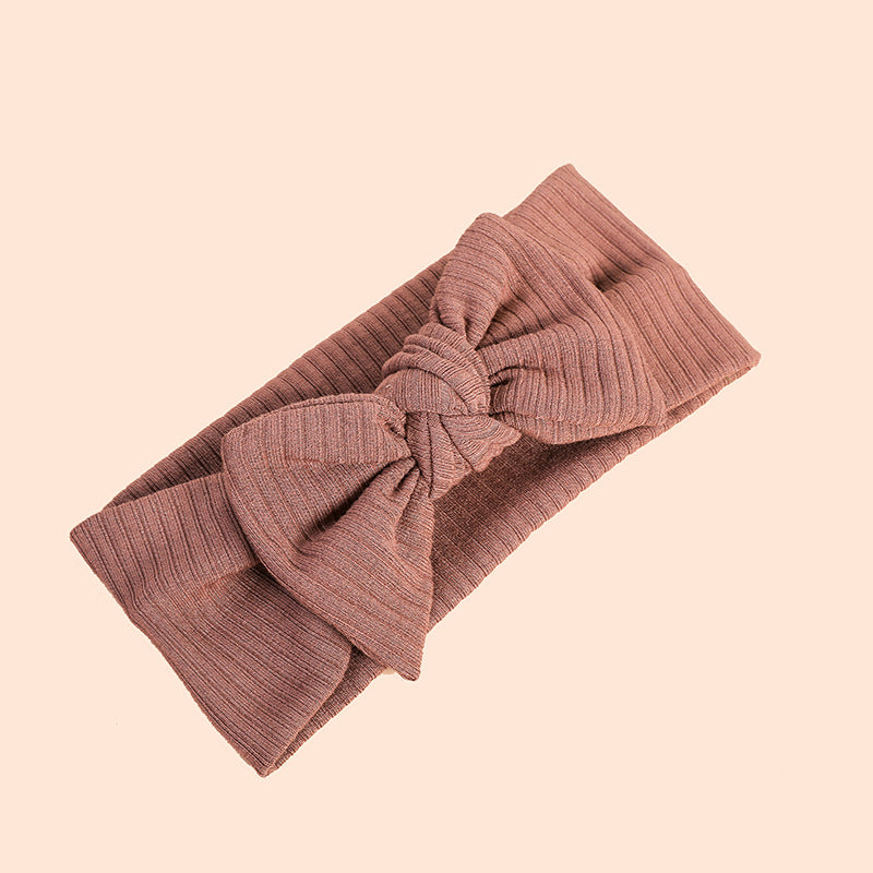 KNITTED HEADBAND - CHOCOLATE