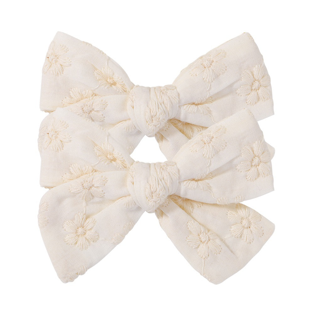 CUSTARD - SET OF 2 BOW CLIPS