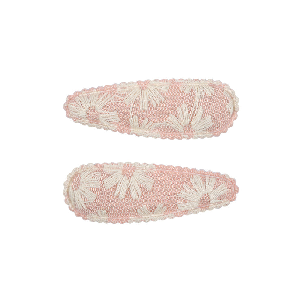 SET OF 2 HAIR CLIPS - STRAWBERRIES AND CREAM